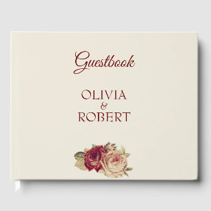 Vintage Roses Guest Book