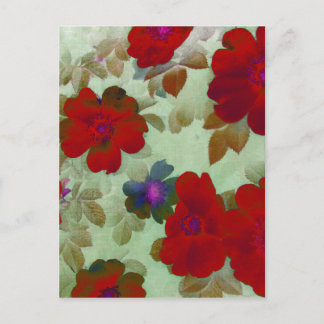 Vintage Roses Hips Postcard