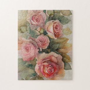 Vintage Roses Jigsaw Puzzle