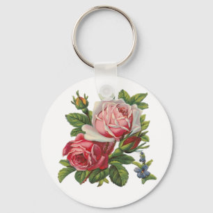 VINTAGE ROSES KEY RING