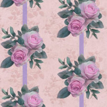 Vintage Roses Lavender Ribbons Lace