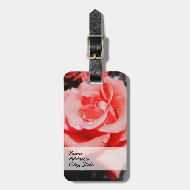 Vintage Roses Luggage Tag (Front Vertical)