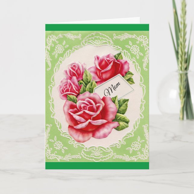 Vintage Roses Mother's Day Card (Front)