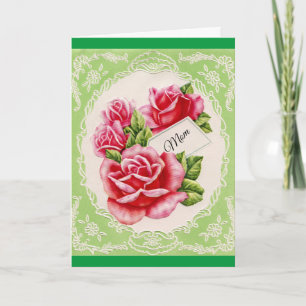 Vintage Roses Mother's Day Card