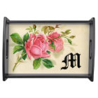 vintage roses,name initial