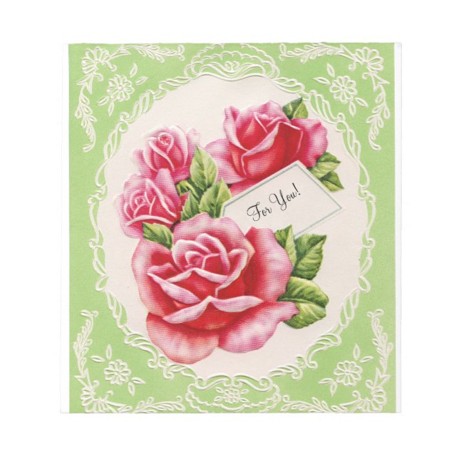Vintage Roses Notepad (Front)