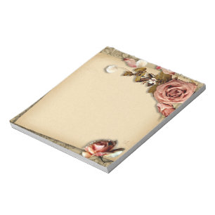 Vintage roses notepad