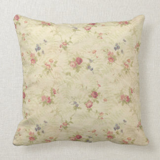 Vintage Roses old distressed fabric pattern Cushion