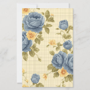 Vintage roses on yellow old paper scrapbook