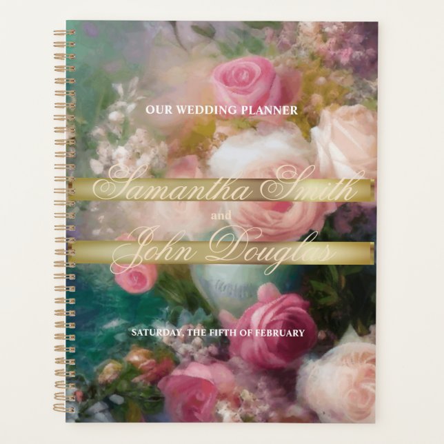 Vintage Roses Painted In Old Dutch Style Planner (Front)