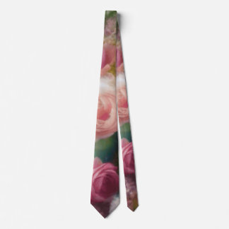 Vintage Roses Painted In Old Dutch Style Tie