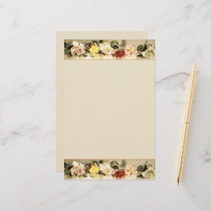 Vintage Roses Personal Stationery