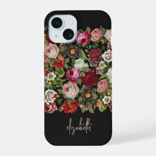 Vintage Roses Personalised iPhone 15 Case