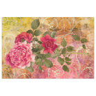 Vintage Roses Pink Gold Damask Floral Pattern