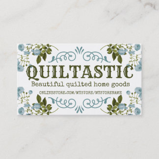 Vintage roses quilter quilt quilting sewing crafts business card