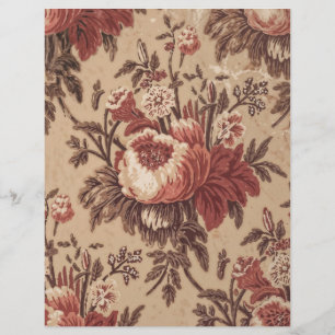 Vintage roses shabby chic scrapbook paper
