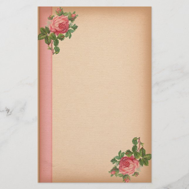 Vintage Roses Stationary Stationery (Front)