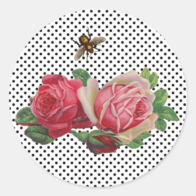 Vintage Roses Stickers (Front)
