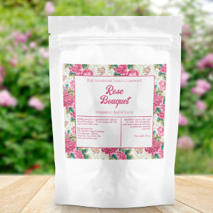 Vintage Roses Waterproof Bath Salts Label
