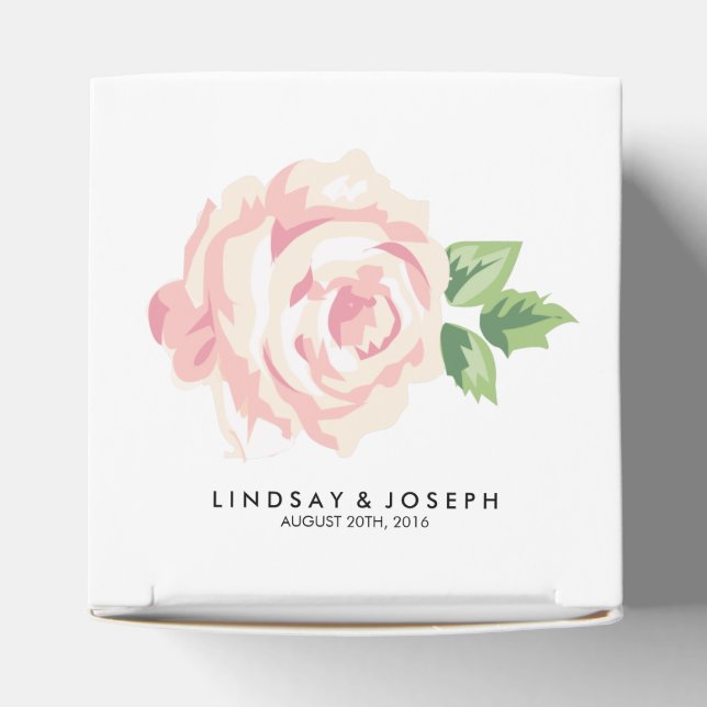 Vintage Roses Wedding Favour Box (Top)