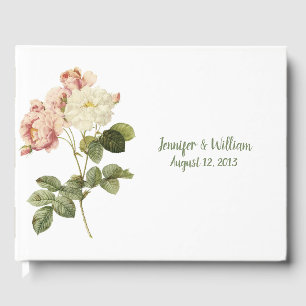 Vintage Roses Wedding Guest Book