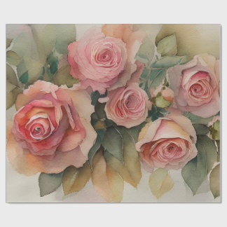 Vintage Roses Wrapping Paper