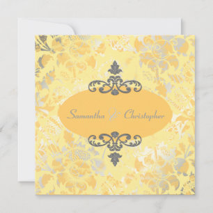 Vintage Roses + Yellow/Grey invitations