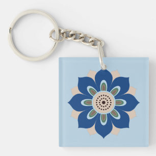 vintage rosette pattern design magnets key ring