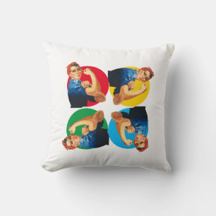 Vintage ROSIE RIVETER Print  Cushion