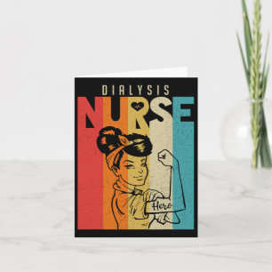 Vintage Rosie The Riveter Dialysis Nurse Card