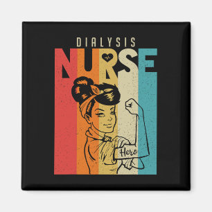 Vintage Rosie The Riveter Dialysis Nurse Magnet
