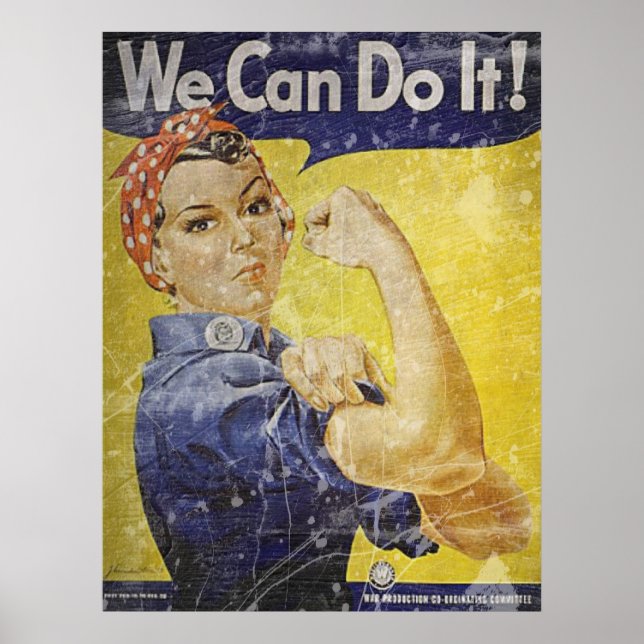Vintage Rosie The Riveter Poster (Front)
