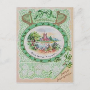Vintage Ross Castle St Patrick's Day Card