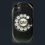 Vintage rotary dial bakelite phone, add initials Case-Mate iPhone case<br><div class="desc">For nostalgic retro lovers,  and you can add your initals too!
Note: this is a photo image,  no real rotary dial present.</div>