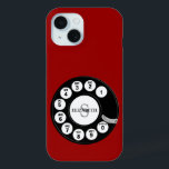 Vintage Rotary Dial (red) iPhone 15 Case<br><div class="desc">Fun,  custom designed case for your  phone!</div>