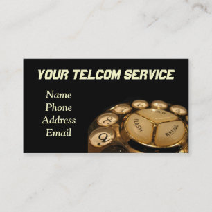 Vintage Rotary Dial Telephone Set Business Card
