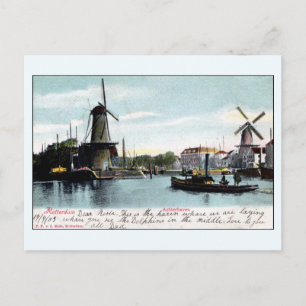 Vintage Rotterdam The Netherlands Old Port Postcard