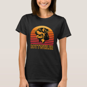 Vintage Rottweiler Dog Retro Rottweiler Dad and Ma T-Shirt