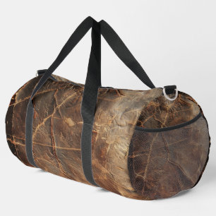 Vintage Rough Leather Texture  Duffle Bag