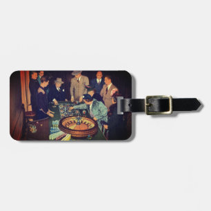 Vintage Roulette Scene, Las Vegas, Nevada Luggage Tag