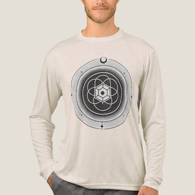  Vintage Round Artwork Men's Tri-blend Shirt (Front)