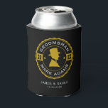 Vintage Round Badge Gentleman in Hat Groomsmen Can Cooler<br><div class="desc">Celebrate your special day with this exquisite Victorian-inspired Groomsmen Gifts, the perfect blend of classic elegance and contemporary flair. These meticulously designed merchandises are a customised and personalised gift that adds a touch of sophistication to weddings, bachelor parties, engagement parties, and beyond. Each product can be personalised with your groomsmen's...</div>