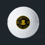 Vintage Round Badge Tall Hat Elegant Groomsmen Golf Balls<br><div class="desc">Celebrate your special day with this exquisite Vintage-inspired Groomsmen Gifts, the perfect blend of classic elegance and contemporary flair. These meticulously designed merchandises are a customised and personalised gift that adds a touch of sophistication to weddings, bachelor parties, engagement parties, and beyond. Each product can be personalised with your groomsmen's...</div>
