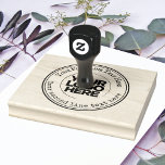 Vintage Round Custom Logo and Text Business Rubber Stamp<br><div class="desc">Personalise this Vintage Round Custom Logo and Text Business rubber stamp with your custom business logo, perfect for rustic jar labels, return address, small business stationery, crafts, etsy shop supplies, homemade wrapping paper, delicious office gifts, scrapbooking. Create your unique stamp with this vintage distressed round design, upload your own logo,...</div>