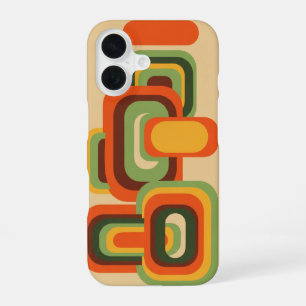 Vintage Rounded Rectangles iPhone 16 Case