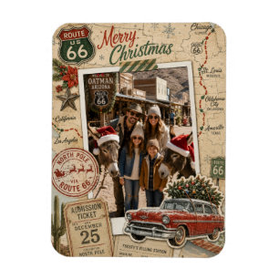 Vintage Route 66 Custom Picture Scrapbook Home Magnet
