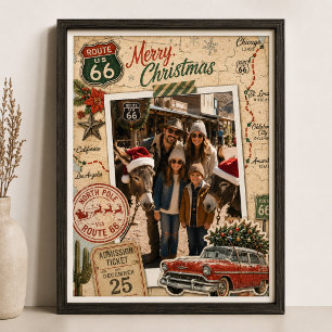 Vintage Route 66 Custom Picture Scrapbook Wall Photo Print