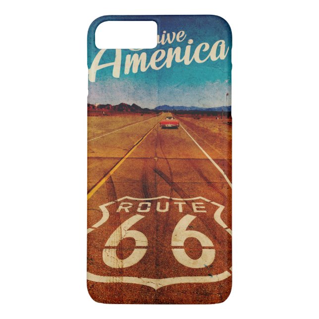 Vintage Route 66 iPhone Case (Back)