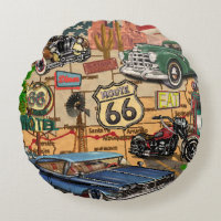 Vintage Route 66, nostalgic poster.