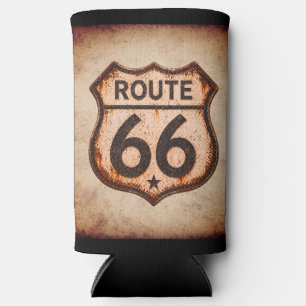 Vintage Route 66 Retro Travel Essential Seltzer Can Cooler